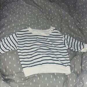 Navy and White Striped Kids Sweatshirt